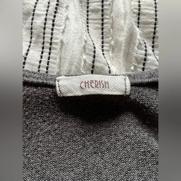 Cherish Long Sleeve V-Neck Gray Cozy Jumpsuit Size L - Picture 5 of 7